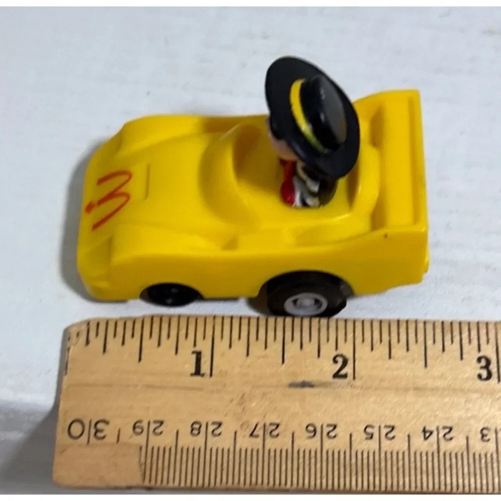 Hamburglar McDonalds Toy Car 1988 Yellow Toy Car Collectible Happy Meal Vintage - Picture 7 of 8
